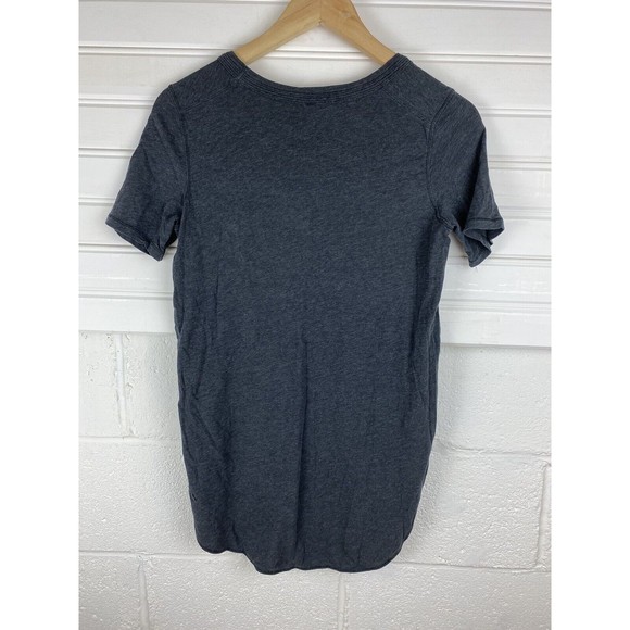 Lululemon Om Tee Charcoal Gray Short Sleeve Split Hem Size 6 - Picture 3 of 7